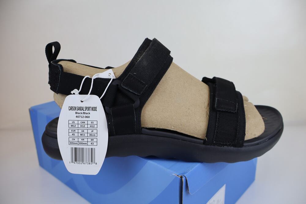 NEW Hey Dude Carson Sandals Sport Mode Men's Black Outdoor Hiking Size 12 - Picture 1 of 8